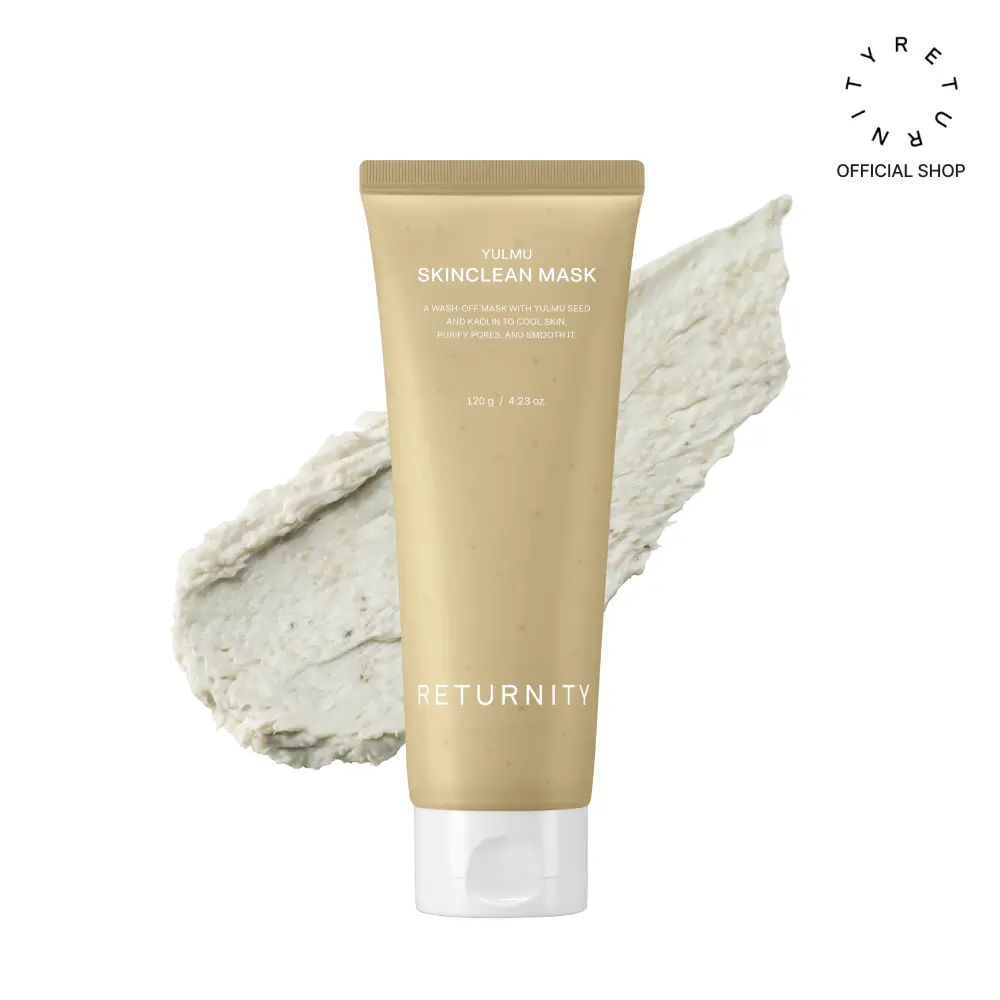 [RETURNITY Official] Yulmu SkinClean Mask 120g - Skin Detox Recipe K-Beauty Clay Mask with yulmu & Madecassoside, Gently Detoxifies Pores and Removes Blackheads, Korean Wash-Off Pack for Clearer Skin