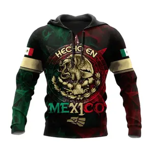 3D Mexico Emblem Printing Hoodies For Men Kid Cool Streetwear Tracksuit Women Harajuku Sports Hoodie Unisex Fashion Clothes