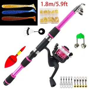 Beginner-Friendly Fishing Gear Set, Multiple Colors Available, Includes Portable Lightweight Spinning Rod Reel, Complete Accessories for Newbies