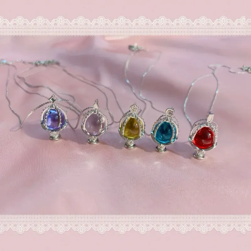 Madoka Magica Homura Akemi Madoka Kaname Sayaka Miki Kyoko Sakura Mami Tomoe Elegant Dainty Soul Gem Anime Manga Kawaii Choker Necklace- Puella Magi Series