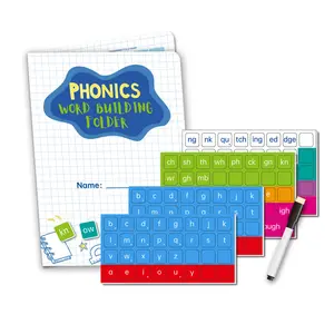 Magnetic Natural Spelling Learning Set, 142 Magnetic Blocks, 1 Book, 1 Pen, Perfect Educational Toy for Kids, Ideal Holiday Gift