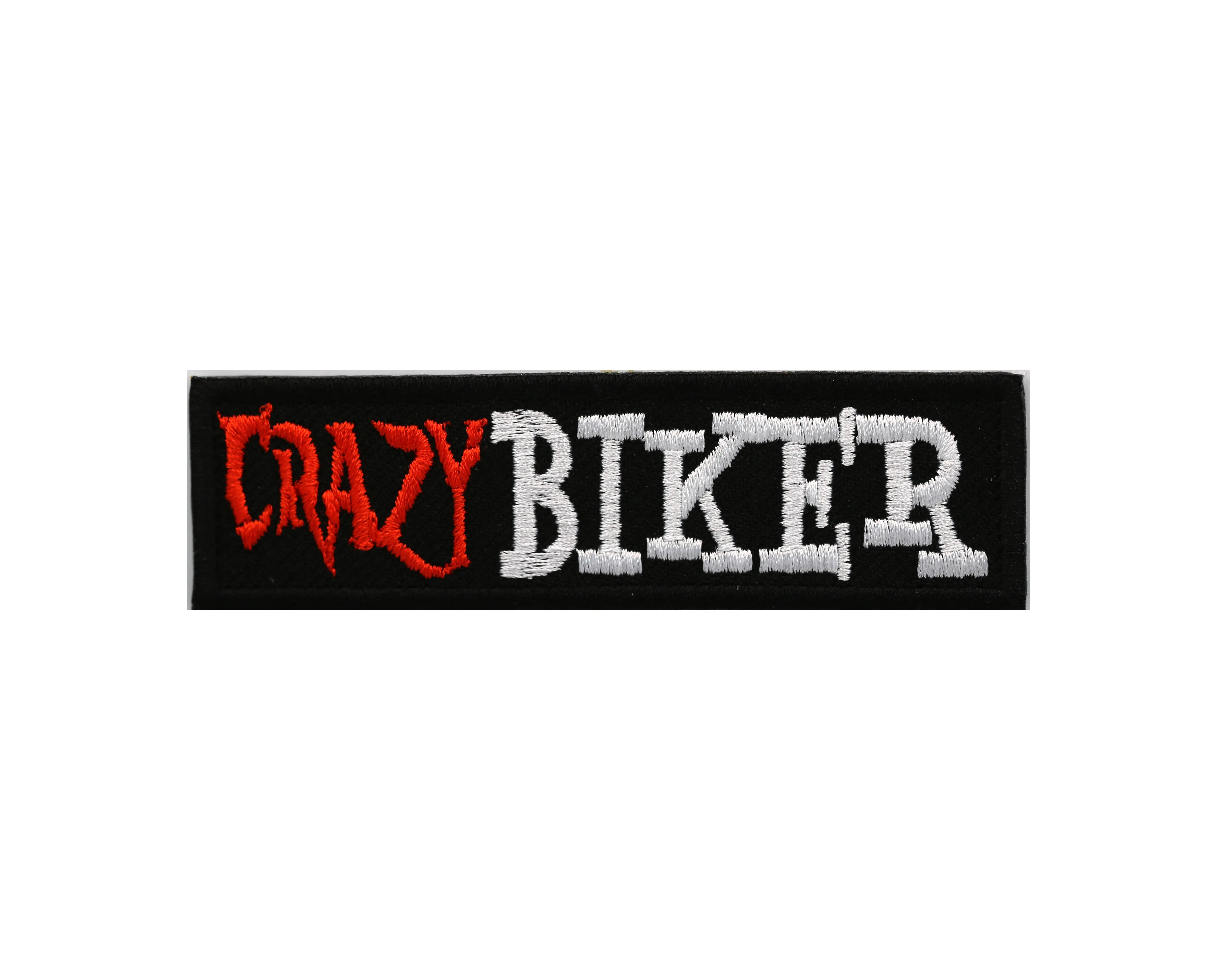 Crazy Biker embroidered Biker patch