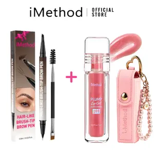 iMethod Original 4D Brush Tip Waterproof Microblading Eyebrow Pen, 2-in-1 Dual-Ended, Natural Hair-Like Strokes, Long-Lasting