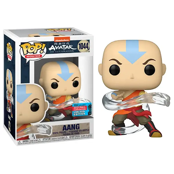 Funko Pop! Aang Avatar Action Figure #1044 - 2021 Fall Convention Exclusive, 4 Inches Standard Vinyl Collectible with PopShield Protector for Display
