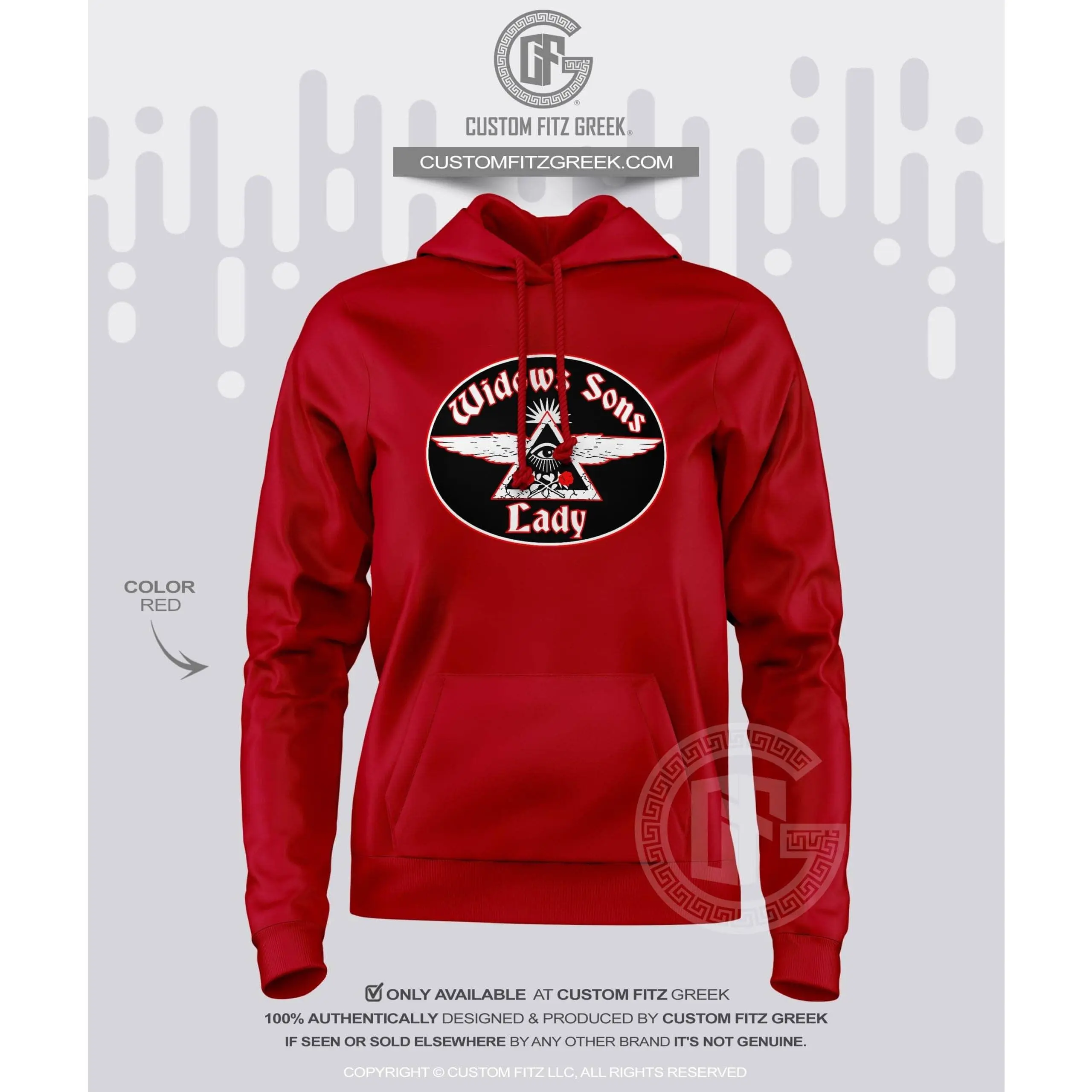 Classic Widows Sons Lady Masonic Hoodie
