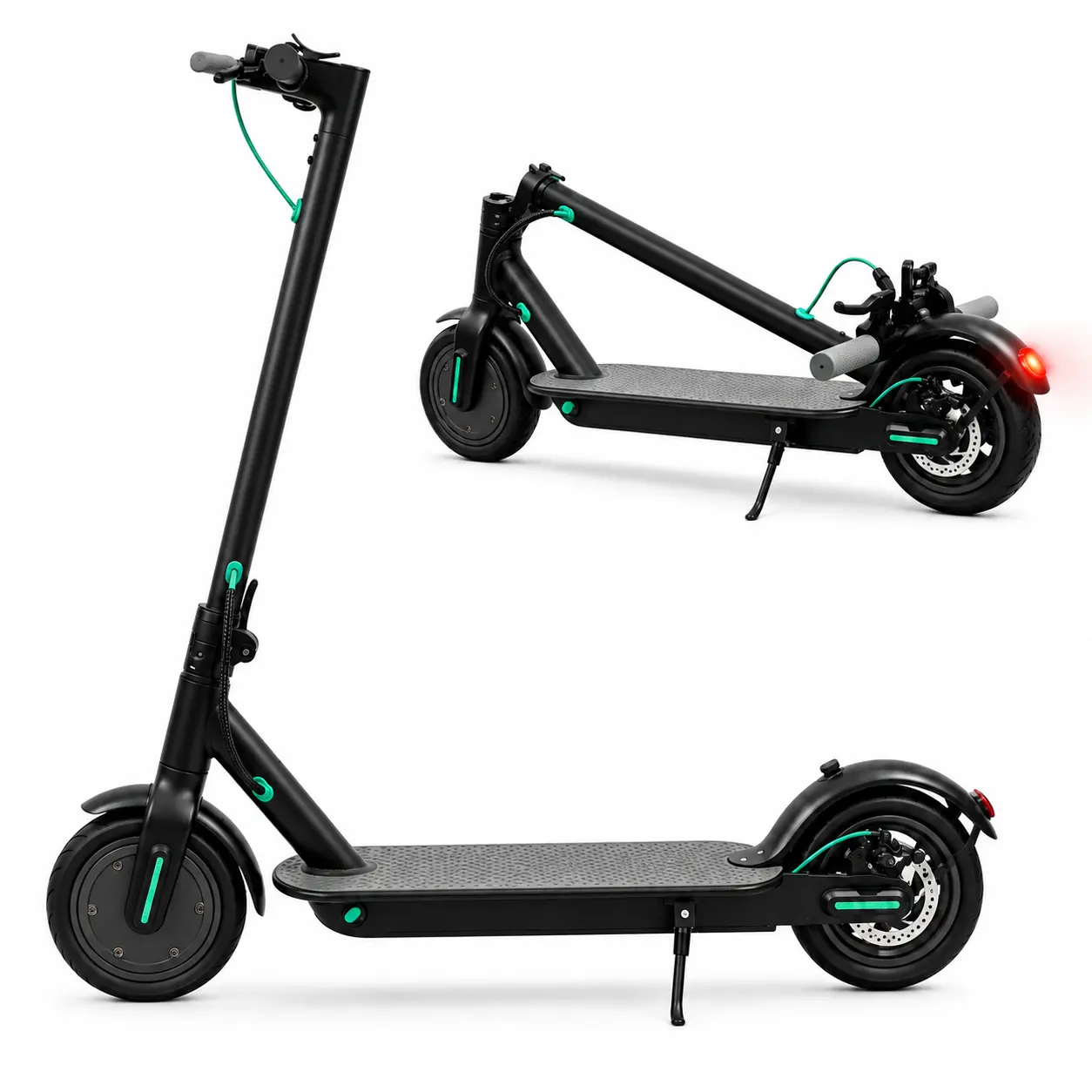 Foldable Adult Electric Scooter - 500W Peak Motor, 16 mph Top Speed, 20 mi Range, 8.5 in Honeycomb Solid Tires, Reliable Braking System, Multifunctional Alloy Build, Eco-Friendly Travel, Supports 264lbs, for Commuters (Sports & Outdoor Scooters Equipment)
