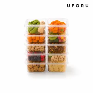 UFORU 10/20-Pack Stackable 10Oz Reusable PP5 Food Storage Containers with Lids, Upgraded Thick 2-Compartment Leak-Resistant Snack Cups for Kids Lunch, Meal Prep, Kitchen Supplies