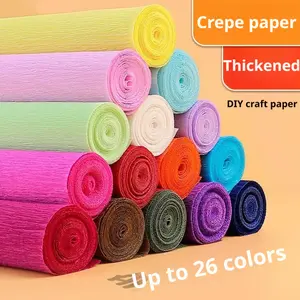 Curled edge colored crepe paper, DIY handmade folding paper, thickened paper for carnations and roses, hand-kneaded paper Gift Wrapping Supplies Gift Box Filler Flower Gift Bags
