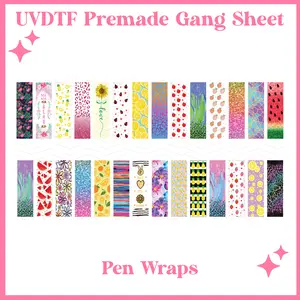 Colorful Misc Pen Wraps - 22x12 - UVDTF PREMADE GANG SHEET