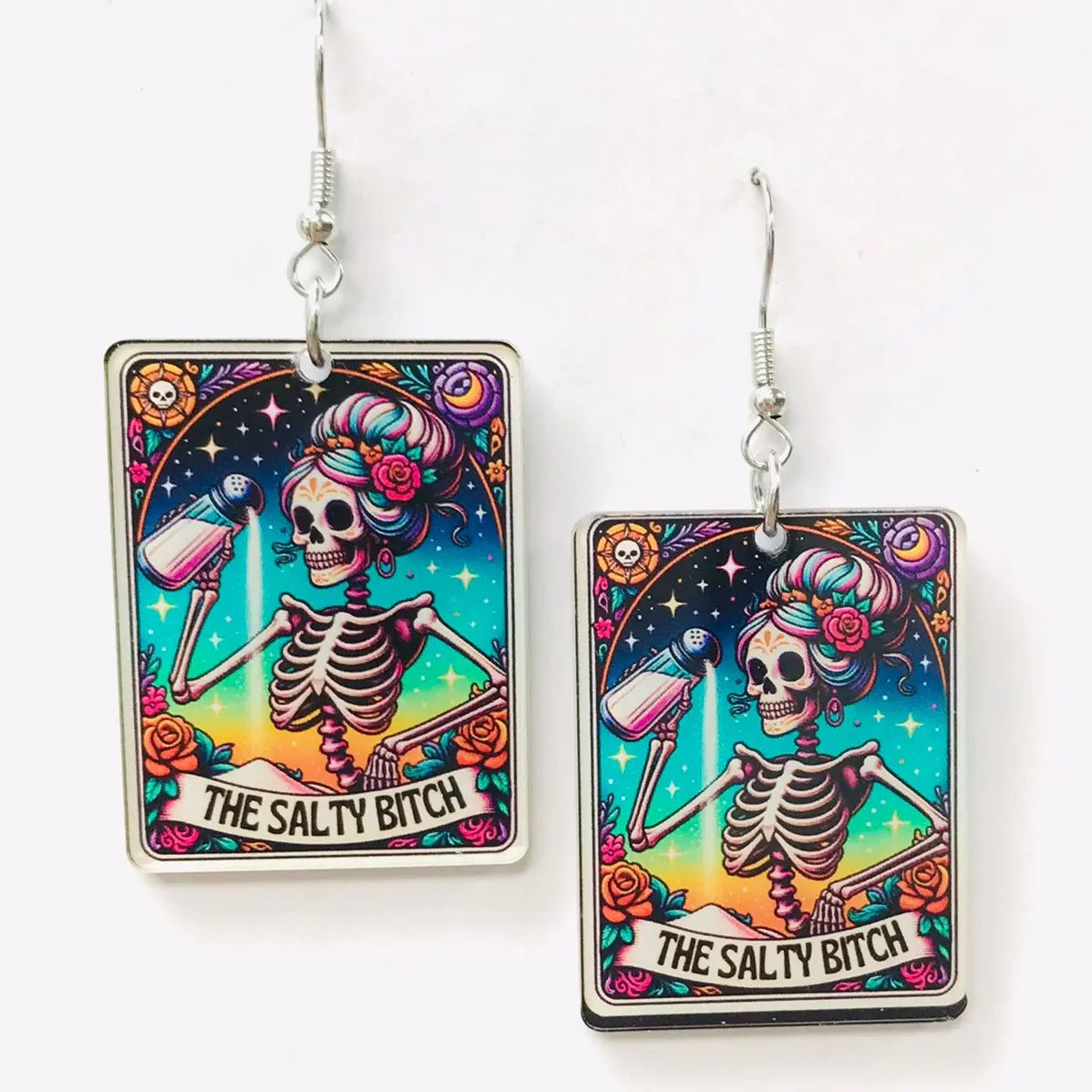 The salty Bitch acrylic earrings