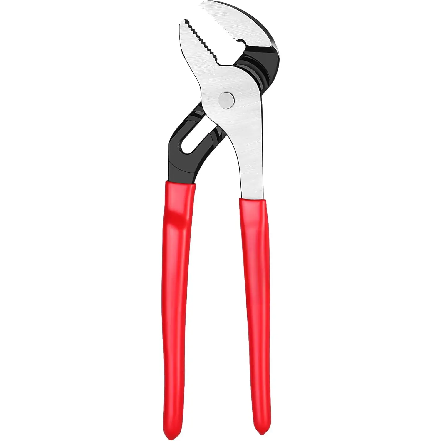 Groove Joint Pliers, 10" Adjustable Water Pump Pliers with 7 Jaw Positions, Serrated Jaws and Comfort Dip-grip Handle, Ideal for Plumbing Repair and  Maintenance