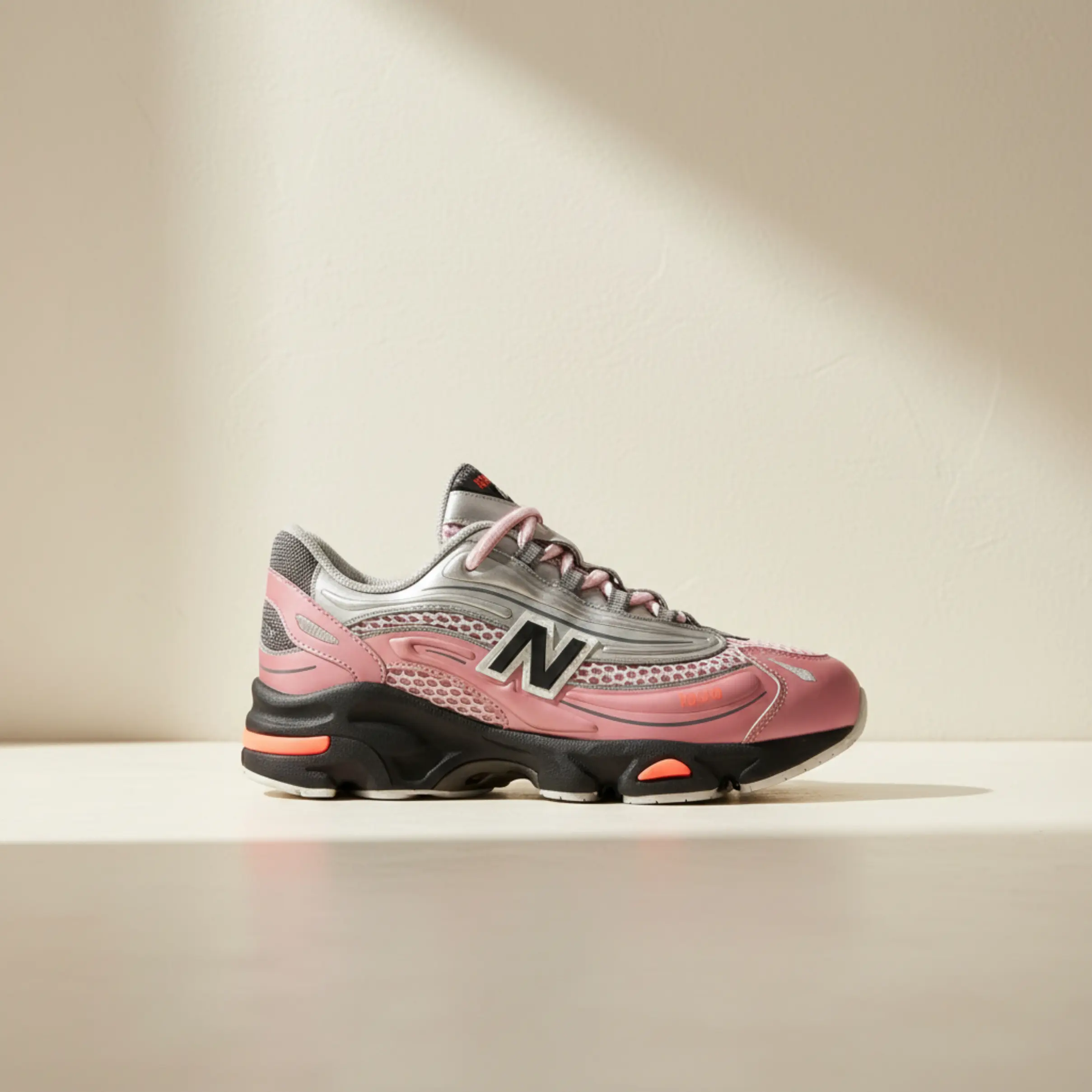 New Balance 1000 Pink Taffy Silver Metallic Urgent Red Youth Fashion Shoes New