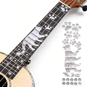 Colorful Pearl Guitar Inlay Sticker Cat Paw Imitated Pearl Fingerboard Sticker