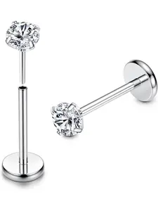 2pcs G23 Titanium Labret Studs, Side Labret Jewelry, Vertical Labret Jewelry, Lip Piercing Jewelry, Threadless Push In, Medusa Monroe Piercings, Lip Bar, Nose Studs, Titanium Nose Hoops, Nose Ring Jewelry, All Seasons