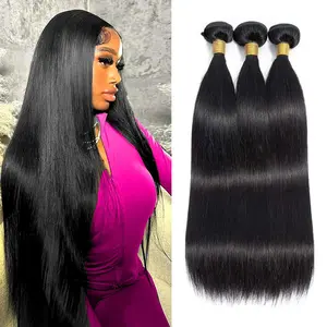 Straight Bundles Human Hair 100% Unprocessed Brazilian Virgin Hair Straight Weave Bundle Human Hair Bundles Real Natural Black Human Hair Extensions