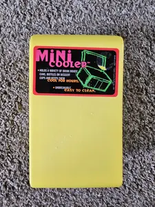 Mini CLIK COOLER - Juice Box/Soda - Insulated Yellow, Outer Circle Products 90s