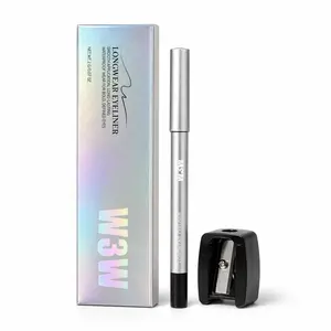 Sharpenable Waterproof Long-Lasting All-Day Stay Deep Black Smudge-Proof Pencil Eyeliner, Makeup Eye Definer, Waterproof Eyeliner