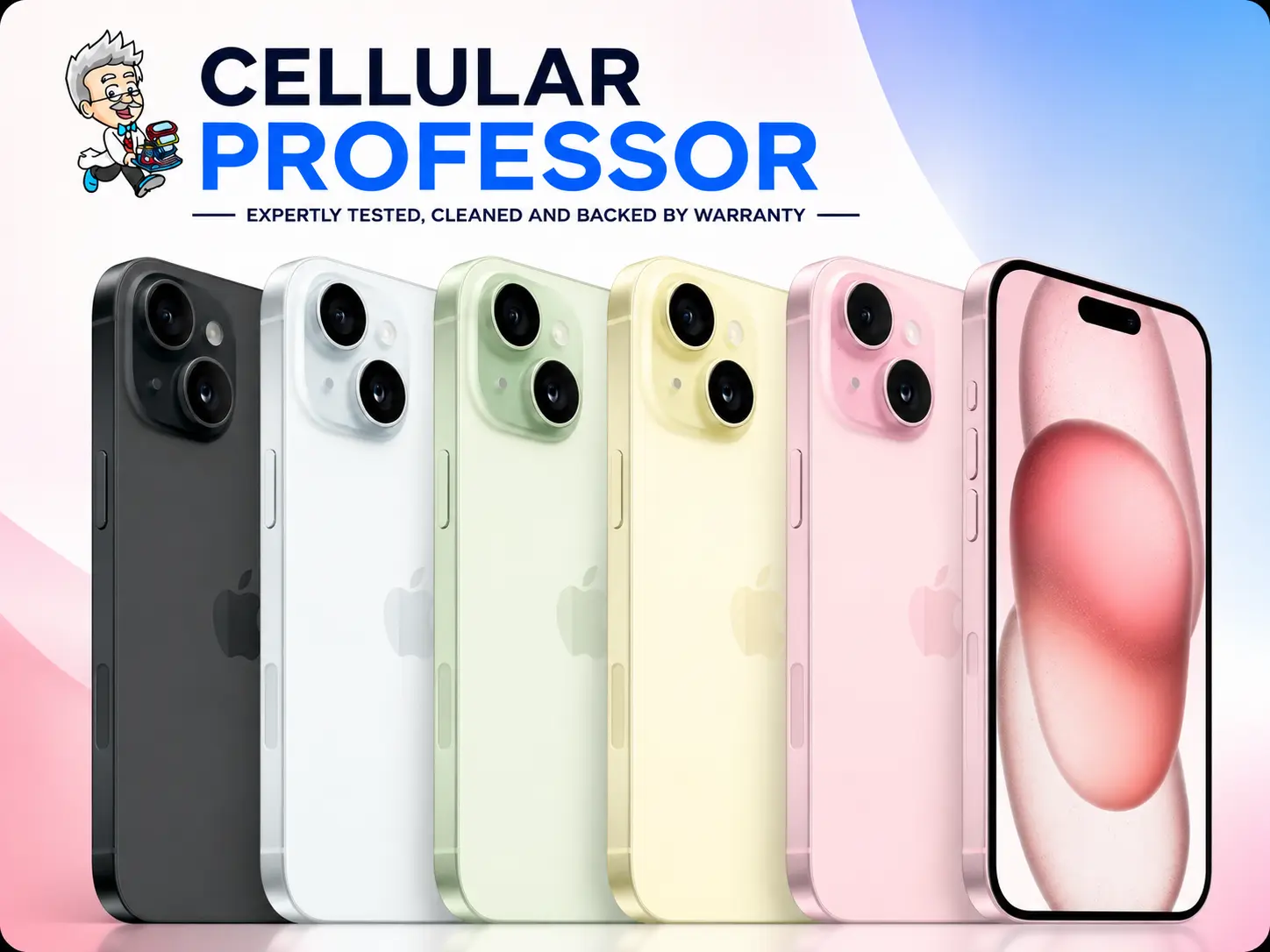 Refurbished Apple iPhone 15 Plus (Unlocked) Black Blue Green Yellow Pink 128GB 256GB 512GB - Premium