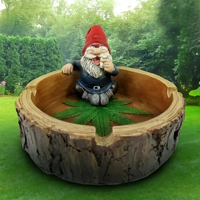 Outdoor Garden Resin Decorative Ornament, Garden Gnome Statue, Gnome in Bathtub Design, Creative Home & Office Desktop Decoration, Multi-Functional Ashtray Ornament, Resin Sculptures, Garden Sculptures, Ornaments Statues and Decor