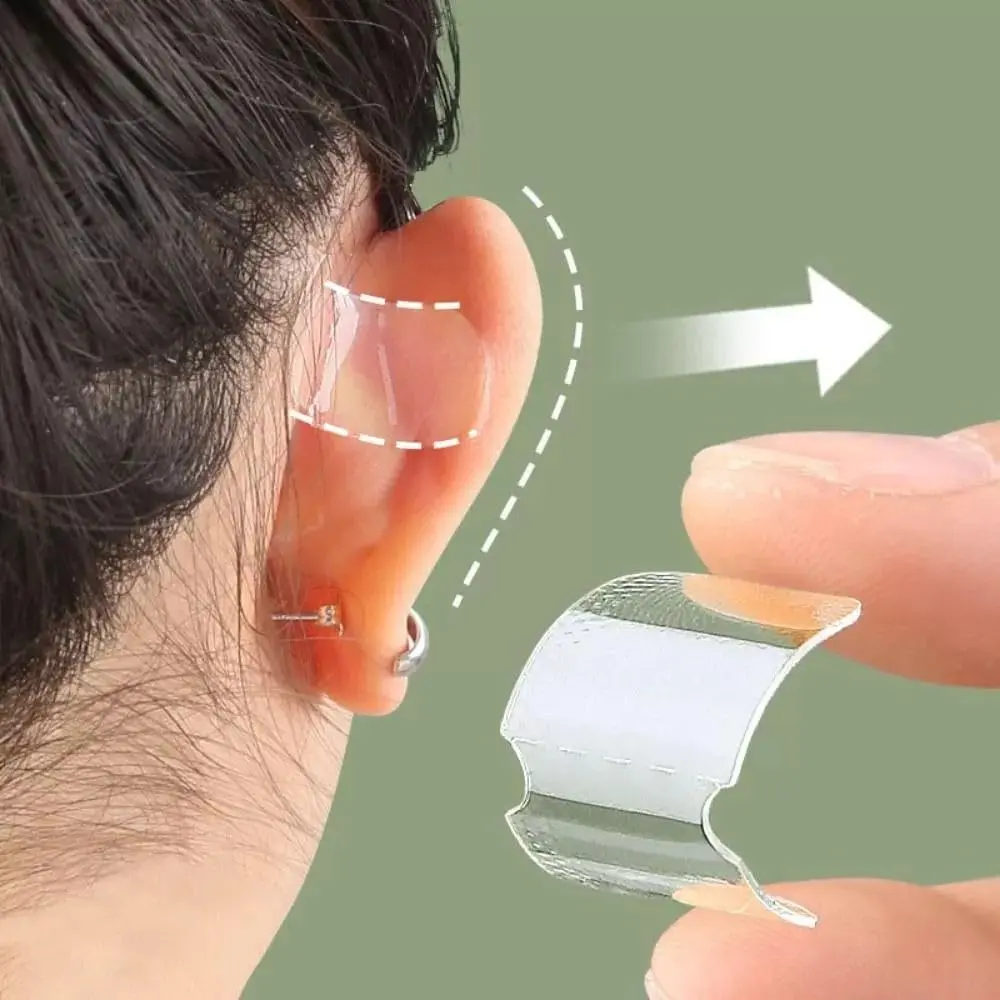 Silicone Elf Ear Lift Patches 6/30/60 Pieces, Invisible Hypoallergenic Allergy Support Sensitive Skin Ear Lifting Stickers, Transparent Anti-Drooping Ears Lifter for Cosplay and Parties, Clear Accessory