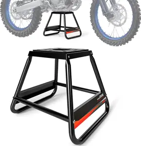 Dirt  Stand  Lift Panel Stand Maintenance Detachable Anti Slip Heavy Duty Universal Stand for   Motocross Dirt  Dual  Enduro Black