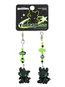 Cute Dragon Trainer Keychain Set, Friends Couple Phone Chain Backpack Pendant, Valentine's Day Gift, Casual Style, All Seasons