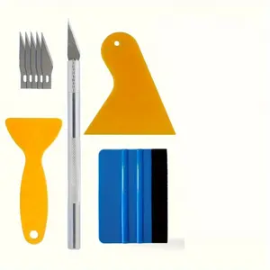 Window Tint Installation Tool Kit with PP Material - Vinyl Wrap & Wallpaper Application Squeegee Set, Felt Edges, Utility Knife, Spray Bottle, Professional Decal Installation & Smoothing Equipment, Sprayer