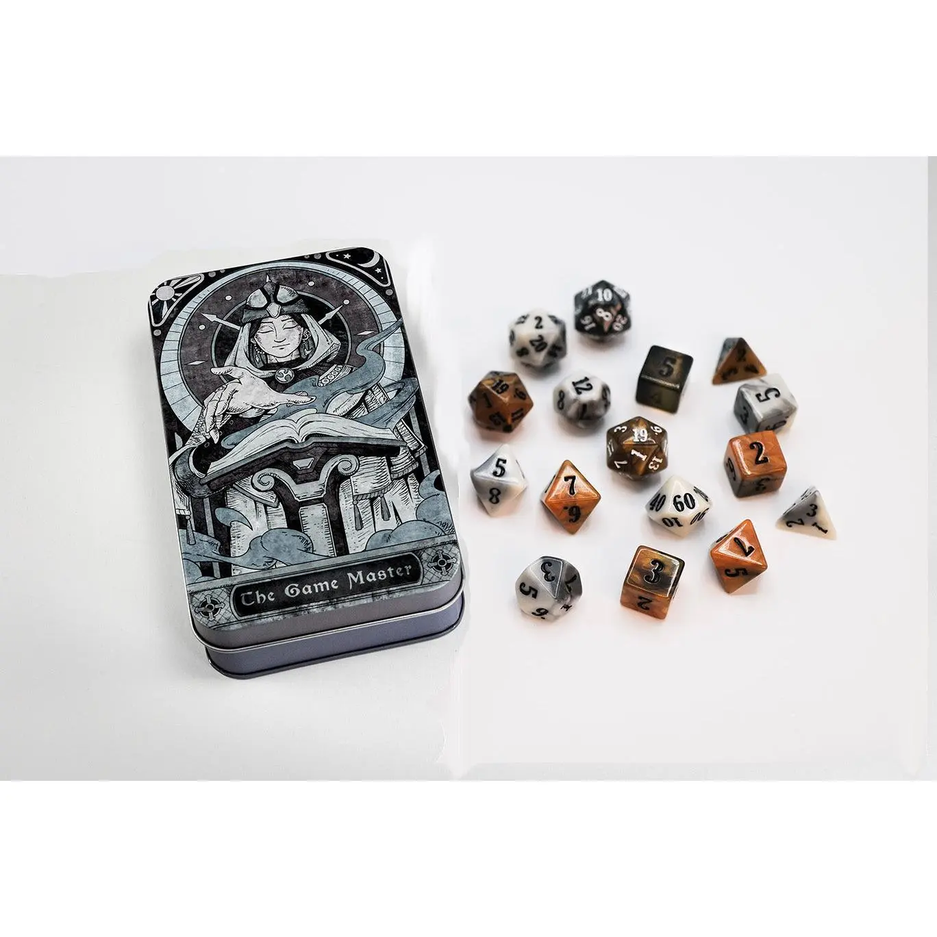 Beadle & Grimm's Character Class Dice: The Game Master Set with 16 Dice Including D4 D6 D8 D10 D100 D12 D20 for Roleplaying Games