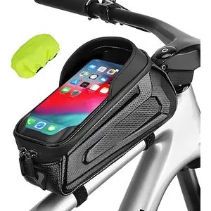 Phone Bag   Bag Phone Mount EVA Hard Shell  Pouch with Rain Cover Compatible with  14/12/11 Pro XR XS Max Phones Below 6.8"