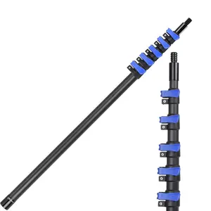 DOBEN Carbon Fiber Extension Pole for Cleaning Paint Roller 4.7-24/30FT Telescoping Paint Roller Extendable Pole with 3/4" Universal Threaded Head Lightweight Sturdy Extension Poles Multi-Use Tool Pole