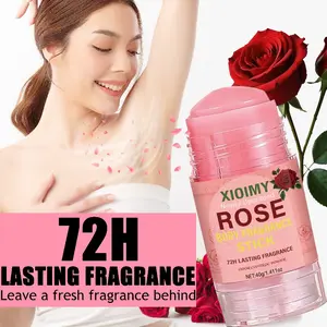 40g rose deodorant balm; contains rose and lavender extracts, which perfectly cover the body odor and leave fragrance for 72 hours, moisturize, and the fragrance is natural. It can be used in office, dating, and family. Moisturizing Deodorant