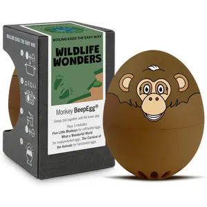Monkey BeepEgg - Egg Timer for Boiling Eggs - Musical Egg Cooker for Soft, Medium, Hard Boiled Eggs -  Safe - Singing Floating Egg Timer - Egg Cooker for 3 Levels of Doneness -