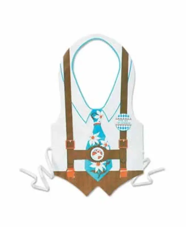212 MAIN Full-Size Oktoberfest Theme Plastic Vest, Pack of 48, Top-Quality Materials, Party Supplies, Clothes, Festive Party Favor, Home Supplies Accessory