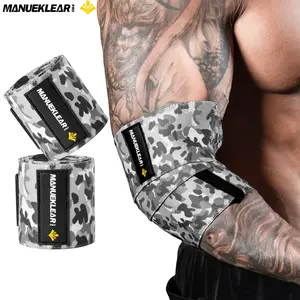Elbow Wraps for Weightlifting, 47" Strengthening support Elbow Sleeve Weightlifting (1 Pair) for Powerlifting, Bench Press, Gym Workout Wrist Straps Arm Bands