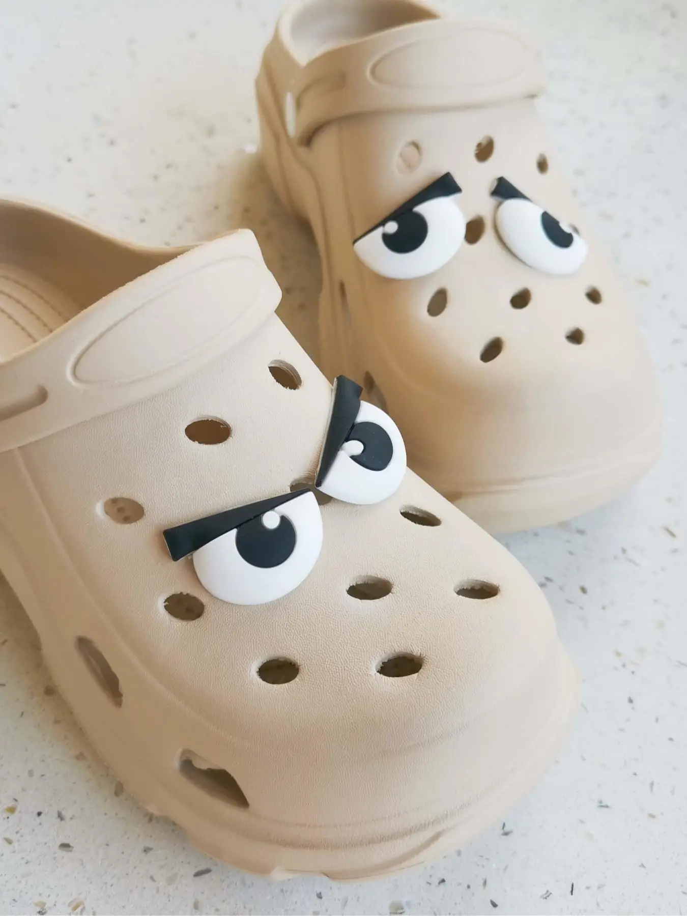 Cute Funny Eye Design Shoe Charms, Novelty Shoe Decoration Accessories, DIY Shoe Buckle for Clogs, Shoes Decorations for Men & Women