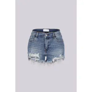 Mimmi Rhinestone Denim Shorts