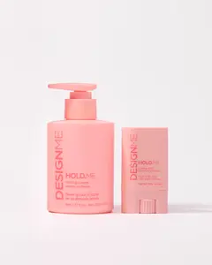 Design.Me Sleek & Smooth Duo - HOLD.ME Styling Cream 230ml & Styling Stick 19g for Frizz-Free Haircare and Heat Protection up to 400°F