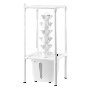 VEVOR Hydroponic Growing System with Grow Light, 30 Pods Vertical 6 Tiers Hydroponic Tower, Home Hydronic Garden with Water Pump, Plants Germination Kit for Indoor Herbs, Fruits and Vegetables