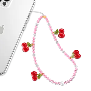 Velvet Caviar Sweet Cherry Phone Charm - Premium Handmade Accessory for iPhone & Android, Stylish, Durable - Perfect Gift for Valentine