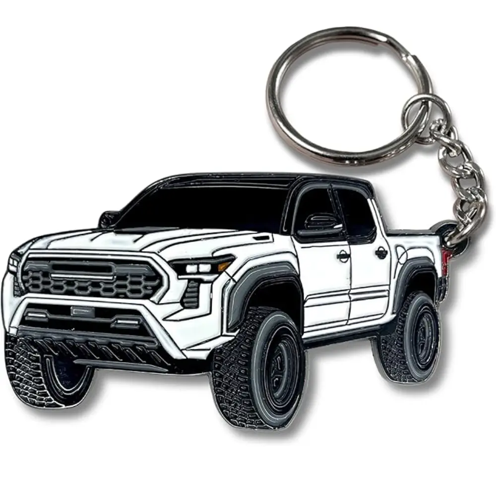 Toyota Tacoma 2024 4th Gen Keychain Accessory, Toy Truck Style Durable Key Fob Cover Off-Road Design, Gift for Truck Lovers Outdoor Fans, Cool Affordable Key Chain Gift Idea