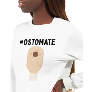 #Ostomate Awareness Long Sleeve Tee | Soft Cotton Colostomy & Ileostomy Support Shirt | Unisex Chronic Illness Warrior Top