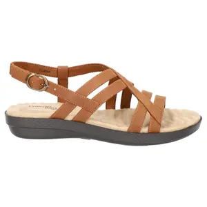 Easy Street Womens Lobo Slingback Casual Sandals Casual Low Heel 1-2" - Brown