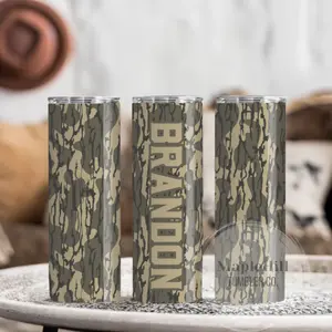 Custom 20oz Bottomland Camo Tumblers, Drinkware Water Bottles Portable Washable Reusable Bottle Cup