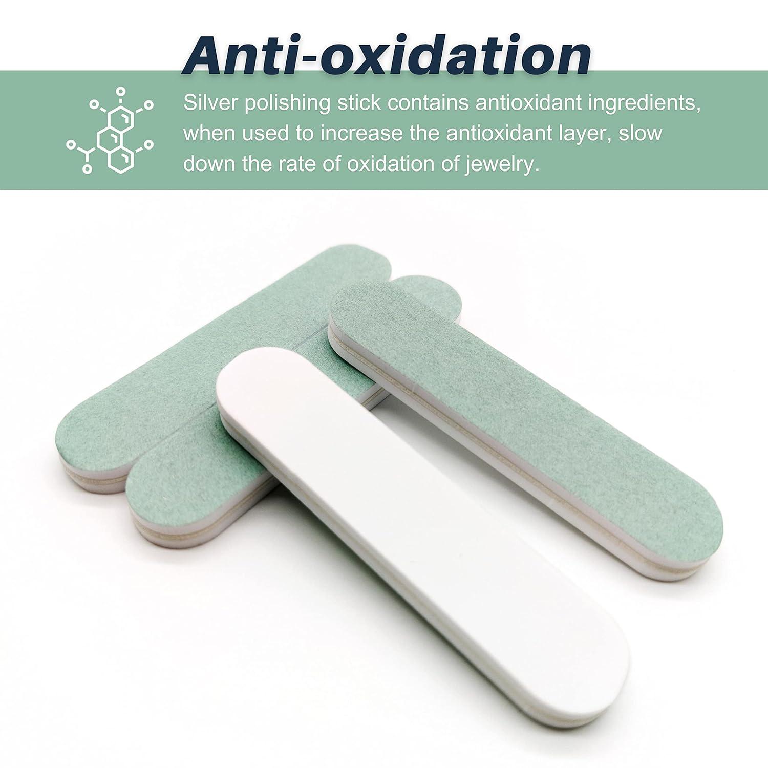 20Pcs Jewelry Polishing Stick & Silver Cleaning Cloth Set for Gold Silver Jewelry