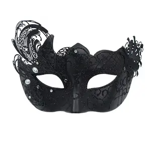 Women’s Rhinestone Venetian Half Face , Luxury Masquerade Eye  for Carnival, Party & Club Night domino