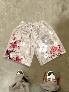 Cross Jesus full print shorts for men, Christian print cross summer beach pants for both men and women, European and American trend casual Sports shorts Graphic Shorts Athletic Shorts 2026 bottoms pants