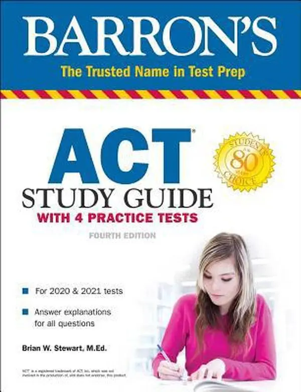 USED-ACT Study Guide with 4 Practice Tests by Stewart, Brian (Paperback)