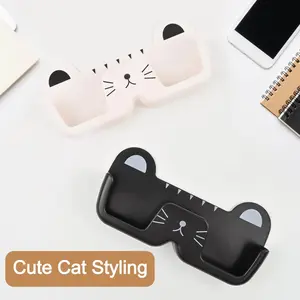 Cat-Shaped Sunglasses Holder, Wall-Mounted Eyeglass Rack, 2-Piece Set, Ideal for Entryway, Living Room, Bedroom, Bathroom