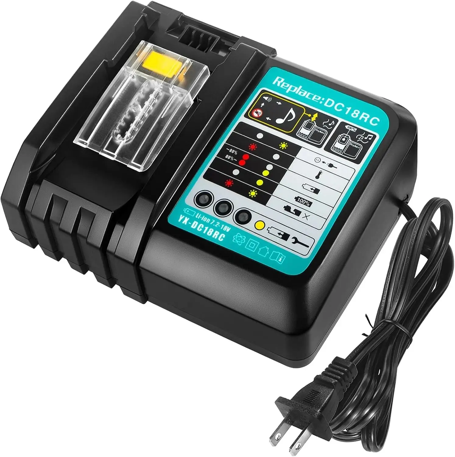 18V 3.0A Rapid Li-Ion Charger DC18RC for Makita 14.4-18V Lithium battery BL1830 BL1815