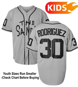 Youth Baseball Jersey,#30 Benny The Jet Rodriguez The Sandlot Movie Baseball Jersey, Sports Top Active Top Polyester Breathable Quick Dry Kids Shirt